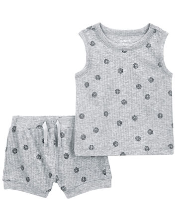 Baby 2-Piece Ribbed Outfit Set, 