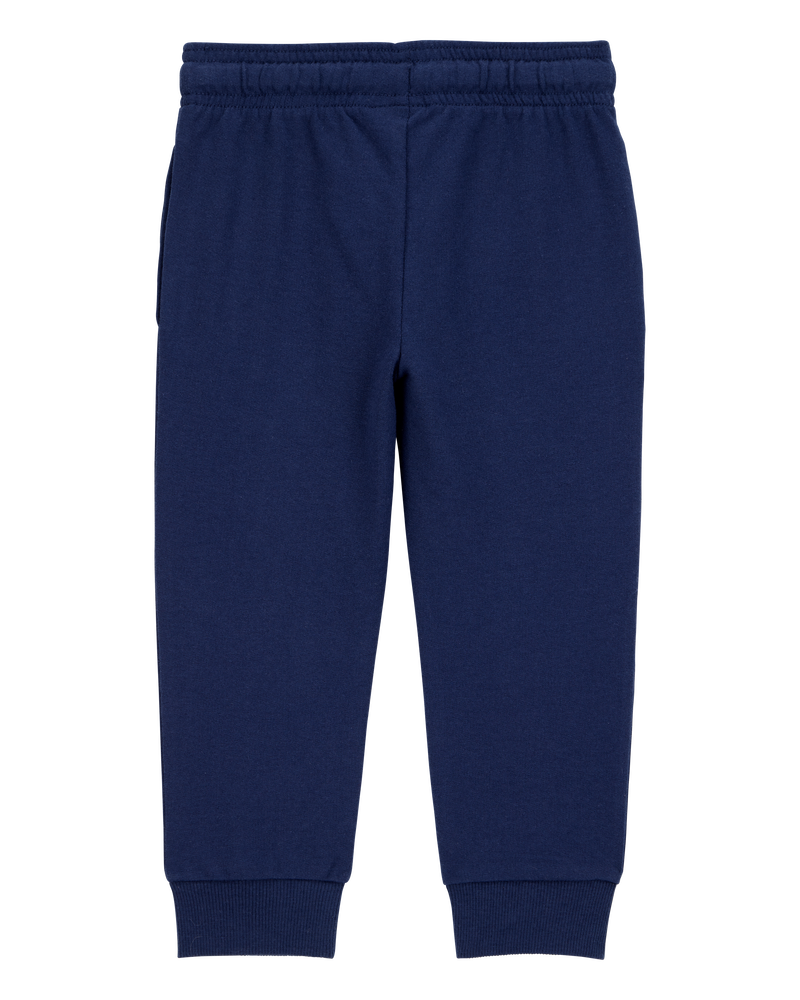Toddler Pull-On Drawstring Joggers - Blue, image 4 of 6 slides