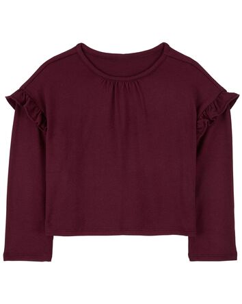 Toddler Cozy Red Jersey Top, 