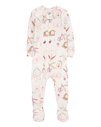 Toddler Floral 1-Piece PurelySoft Footie Pajamas, 