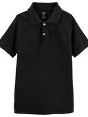 Black - Kid Piqué Uniform Polo