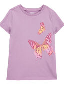 Purple - Kid Butterfly Graphic Tee
