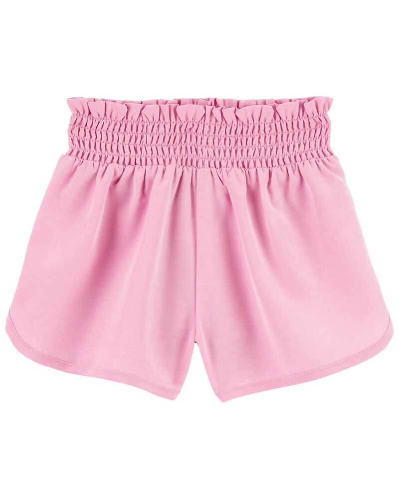 Toddler Smocked Shorts in Moisture Wicking Active Fabric, image 1 of 2 slides