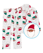 Kid 2-Piece Santa Fleece Coat Style Pajamas, image 2 of 4 slides