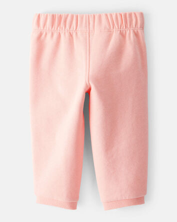 Baby Girl Cotton Pull-On Pants - Pink, 