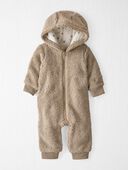 Baby Otter - Baby Recycled Sherpa Hooded Jumpsuit