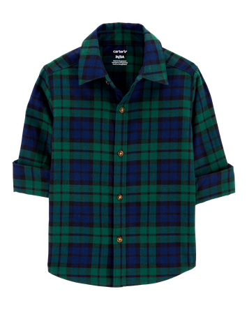 Toddler Plaid Twill Button-Down Shirt, 