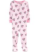 Pink - Toddler 1-Piece Minnie Mouse 100% Snug Fit Cotton Footie Pajamas