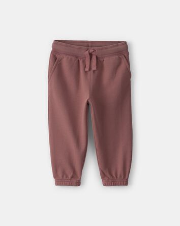 Baby Drawstring Knit Joggers - Brown, 