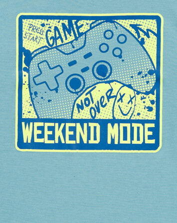 Gaming Cotton Blend Long-Sleeve Tee - Blue, 