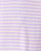 Toddler Girl Space Star Print 100% Cotton Long-Sleeve Snug Fit 4-Piece Pajamas - White/Purple, image 2 of 4 slides