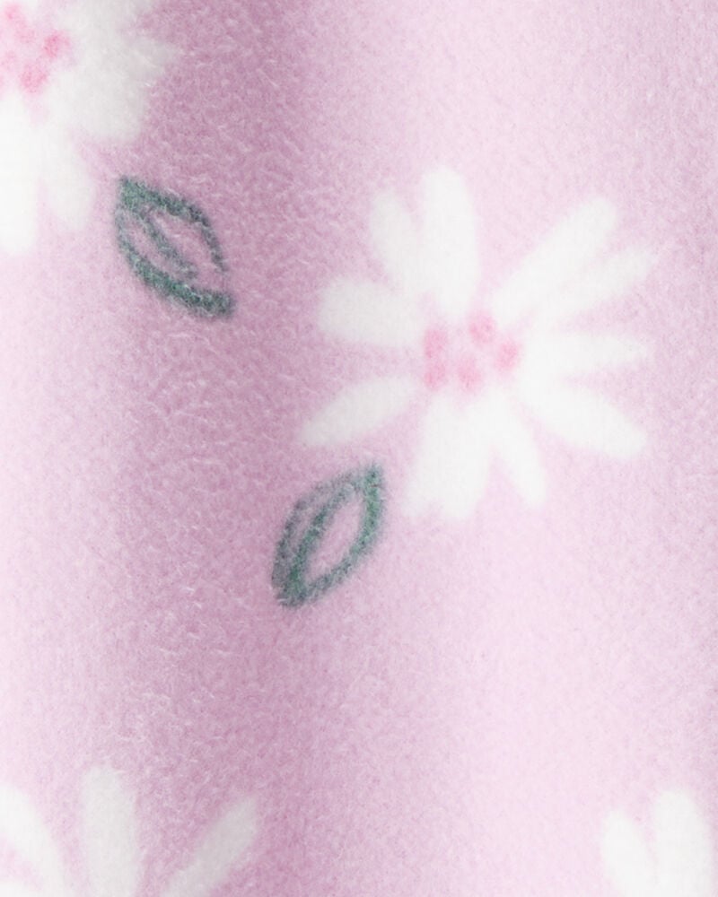 Baby Girl Floral Print Loose Fit Long-Sleeve Sleep & Play Pajamas - Pink, image 2 of 3 slides