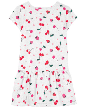 Toddler Cherry Cotton Dress, 