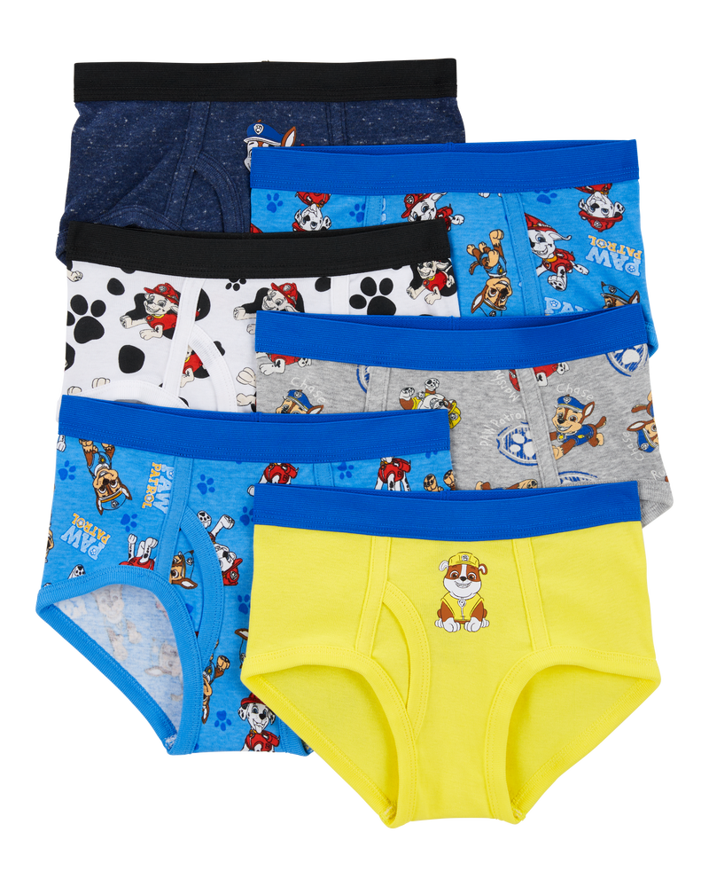 Toddler 6-Pack PAW Patrol Cotton Briefs Underwear, image 1 of 2 slides