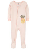 Pink - Baby 1-Piece Pineapple 100% Snug Fit Cotton Footie Pajams