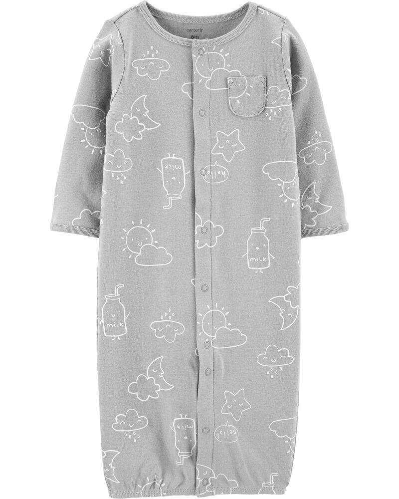 Baby 3-Piece Take-Me-Home Converter Gown Set, image 2 of 3 slides