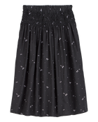Kid Bow Print Maxi Skirt - Black, image 1 of 3 slides