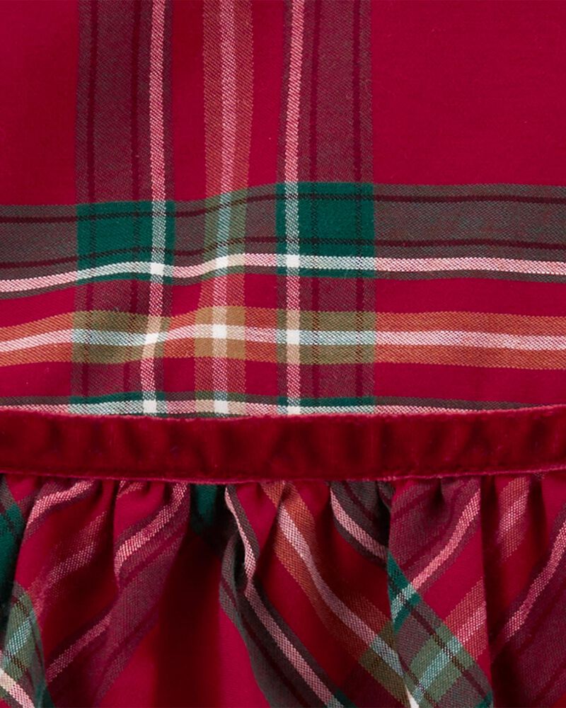 Baby Plaid Sateen Holiday Dress, image 4 of 5 slides