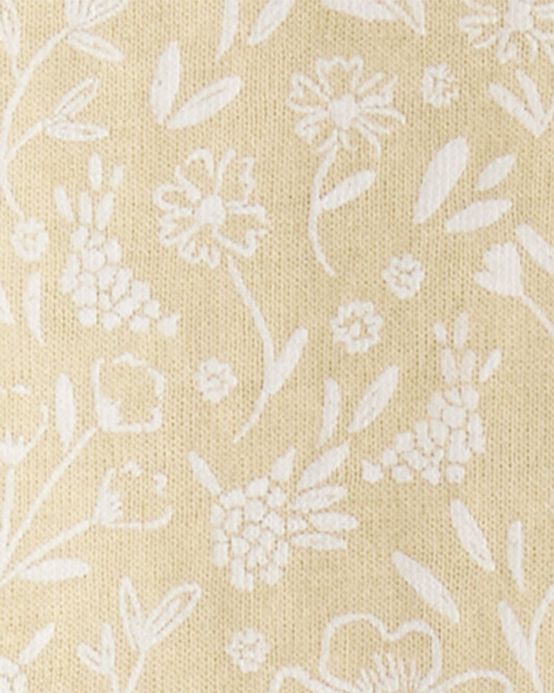 Kid Floral Print Organic Cotton 2-Piece Pajamas, image 3 of 4 slides