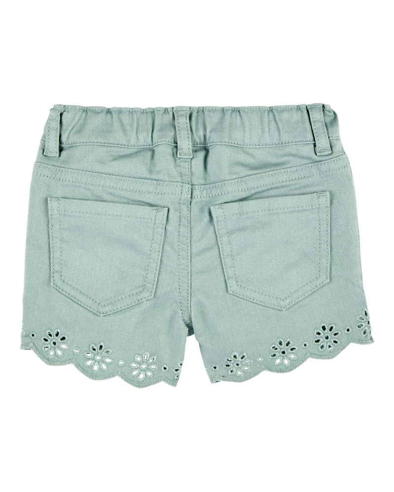 Toddler Iconic Eyelet Short - Green, image 2 of 5 slides