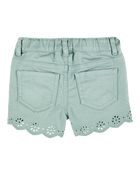 Toddler Iconic Eyelet Short - Green, image 2 of 5 slides