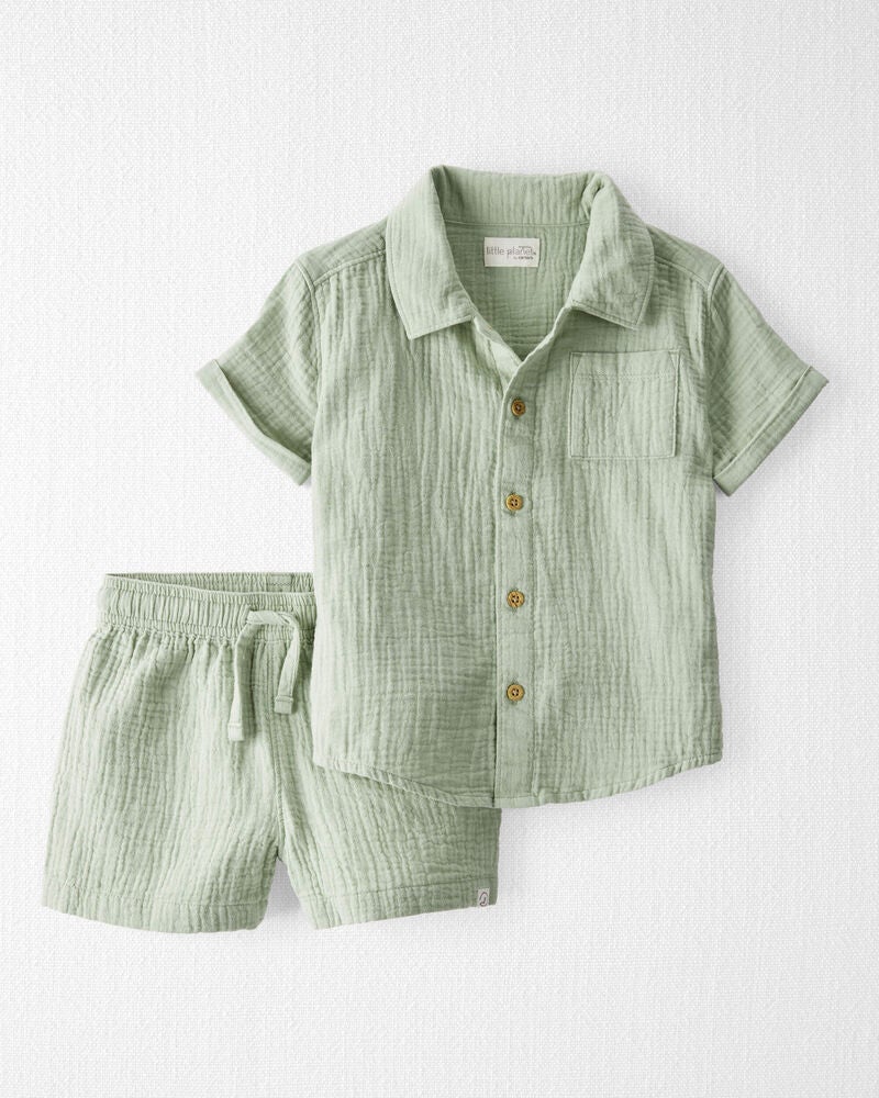 Toddler 2-Piece Organic Cotton Gauze Set, image 1 of 6 slides
