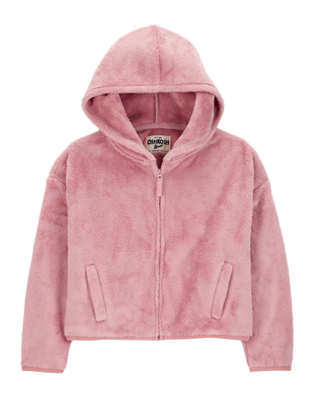 Kid Sherpa Uniform Hooded Jacket- Pink, 