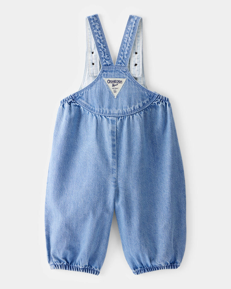 Baby  Vintage Inspired Chambray V-Neck Overalls  - Nostalgia Wash, image 2 of 4 slides