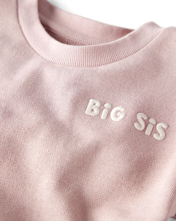 Toddler Organic Cotton Big Sis Sweatshirt, 