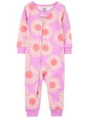 Pink - Toddler 1-Piece Daisy 100% Snug Fit Cotton Footless PJs