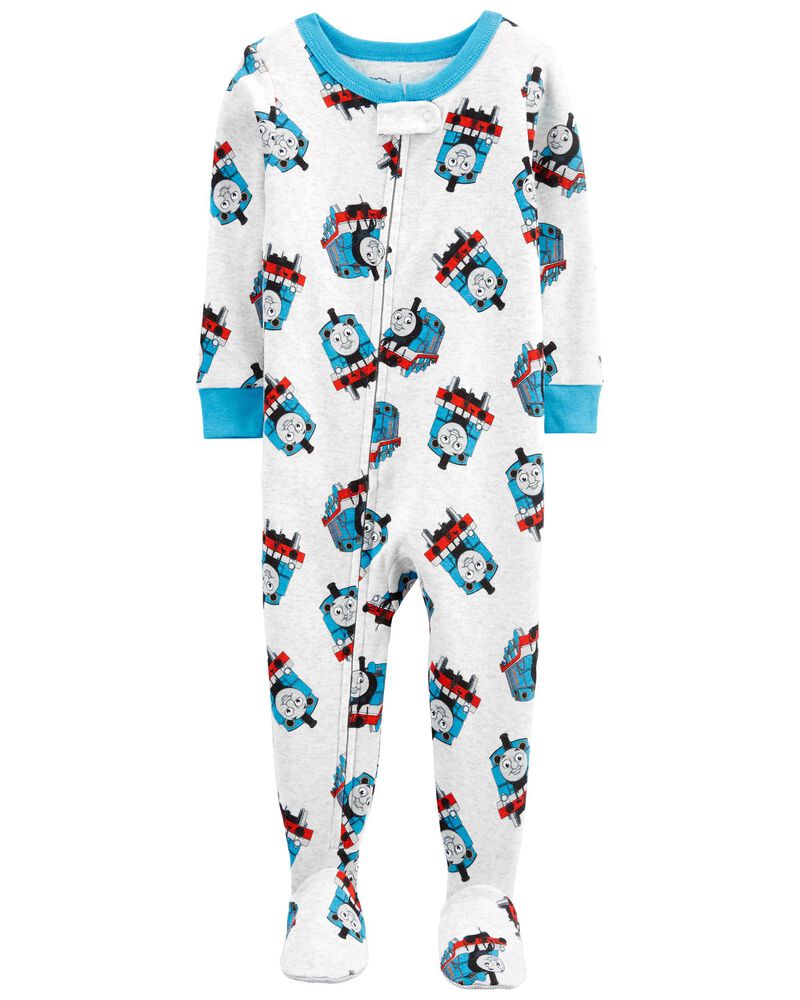 Toddler Thomas & Friends 100% Snug Fit Cotton Footie Pajamas, image 1 of 3 slides