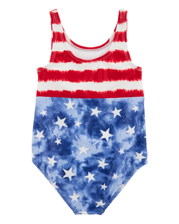 Toddler Girl 1-Piece Fourth of July  Swimsuit, 