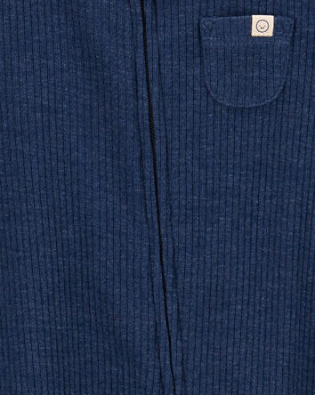 Baby Boy Textured 2-Way Zip Sleep & Play Pajamas, 