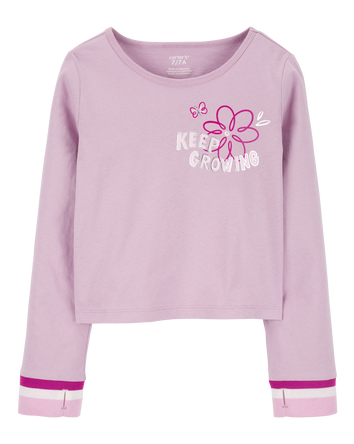 Kid Keep Growing Floral Foil Long-Sleeve Tee, 