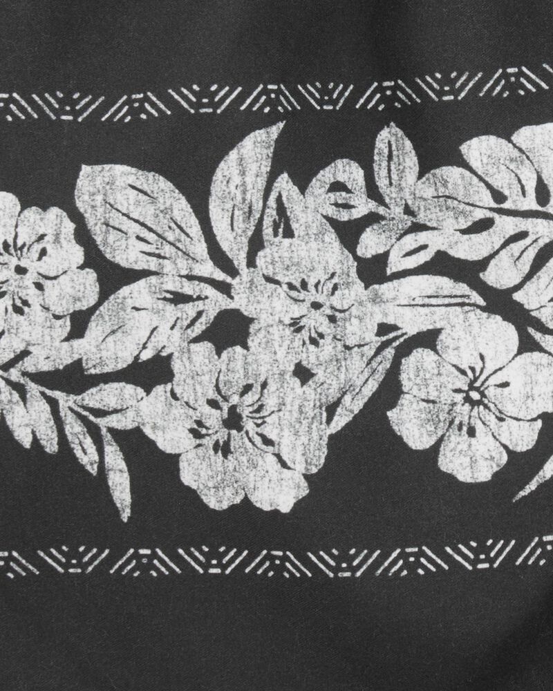 Kid Tropical Swim Trunks-Black, image 3 of 4 slides
