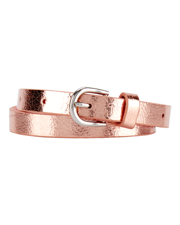 Rose Gold Metallic Belt, 