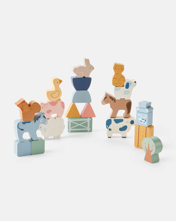 Farm Animals Wooden Activity Toy Set, 