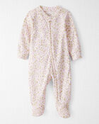 Baby Organic Cotton Sleep & Play Pajamas in Botanic Muse Print, image 1 of 5 slides