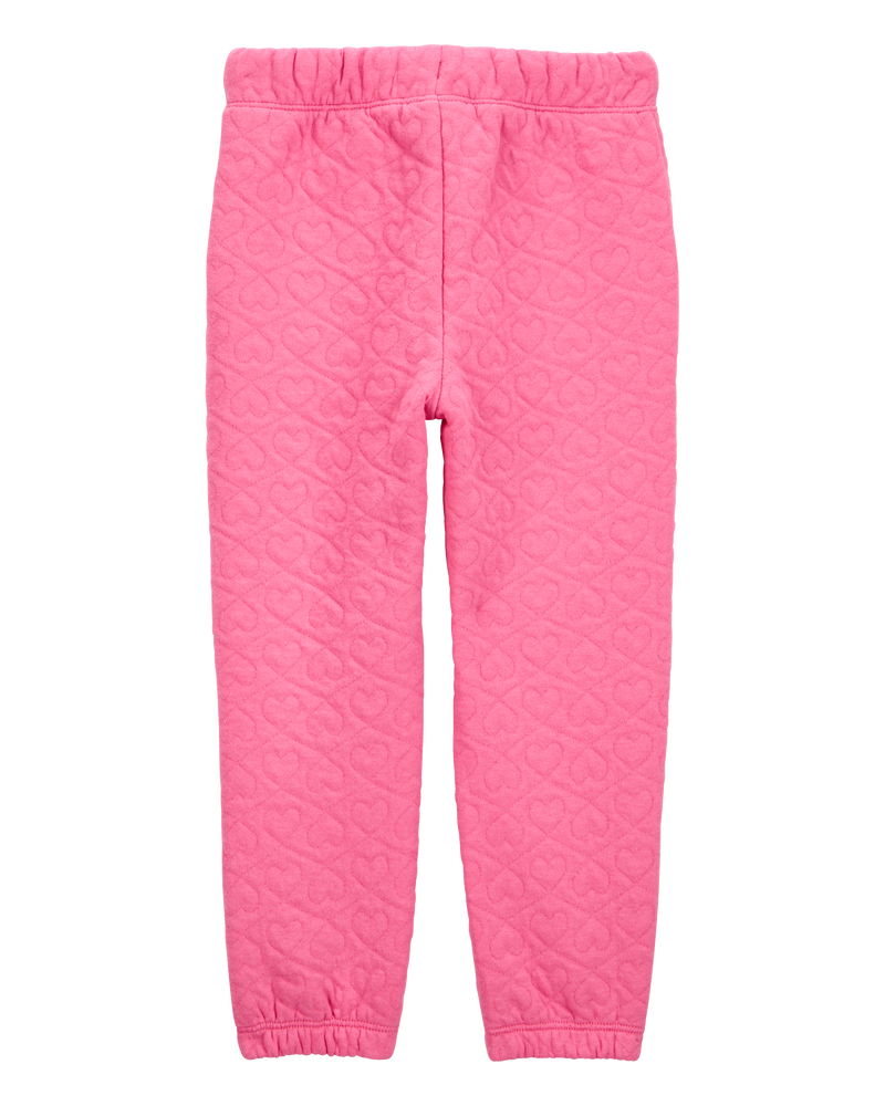 Baby Heart Pattern Knit Pants - Pink, image 2 of 4 slides