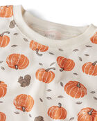Kid Organic Cotton Pajamas in Harvest Pumpkins, image 2 of 5 slides