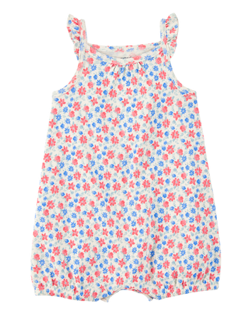 Baby Floral Cotton Romper, 