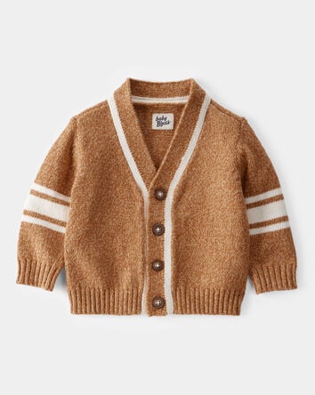 Baby Varsity Button-Down Sweater - Brown, 