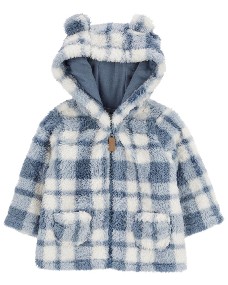 Baby Plaid Sherpa Jacket, image 1 of 4 slides