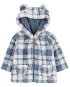 Baby Plaid Sherpa Jacket, image 1 of 4 slides