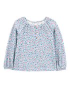Toddler Floral Gauze Long-Sleeve Top - Floral, image 1 of 3 slides