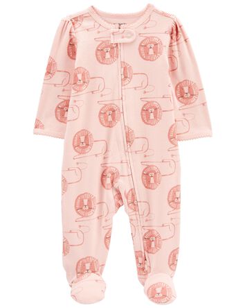 Baby Lion 2-Way Zip Cotton Blend Sleep & Play Pajamas, 