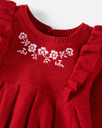 Baby Organic Cotton Sweater Knit Dress, 