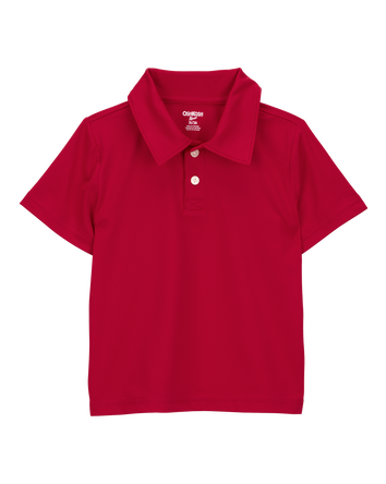 Toddler 3-Pack Active Uniform Polo Shirts in Moisture Wicking BeCool™ Fabric - Red, 