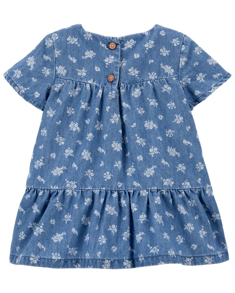Baby Floral Chambray Dress, image 2 of 4 slides