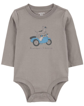 Grandpa's Sidekick Long-Sleeve Bodysuit, 